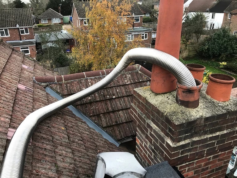 Chimney liner installation